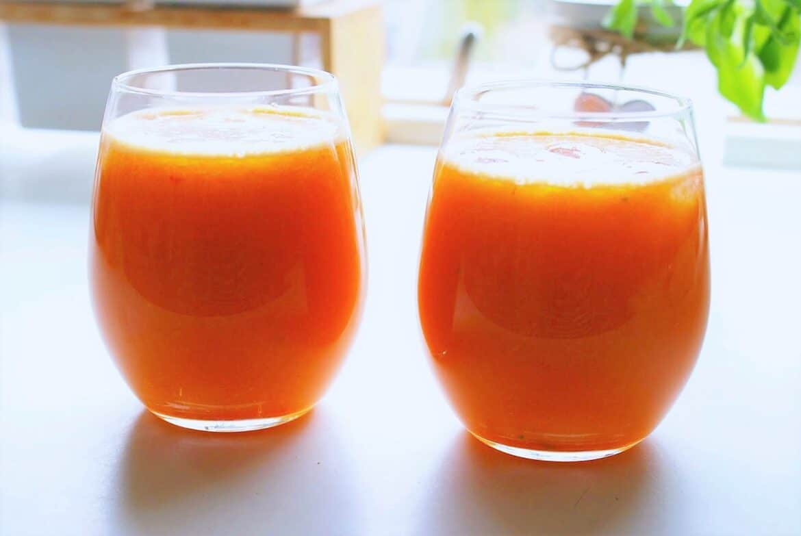 juice på grøntsager og frugt