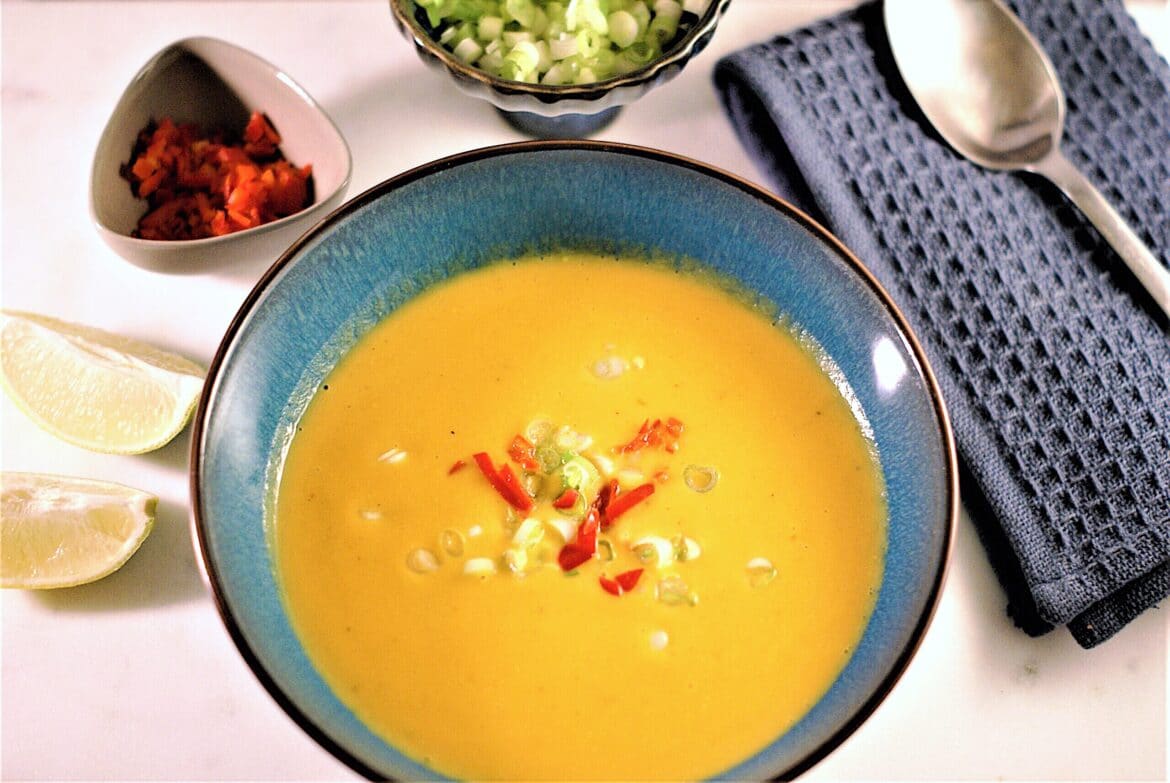 Suppe med sød kartoffelsuppe