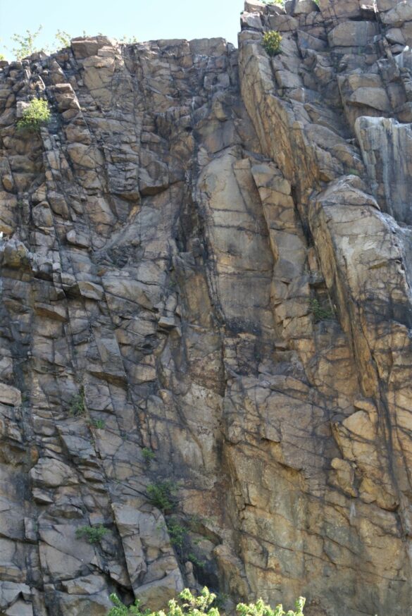 billede af bornholmsk klippevaeg ved opalsoen paa hammerknuden